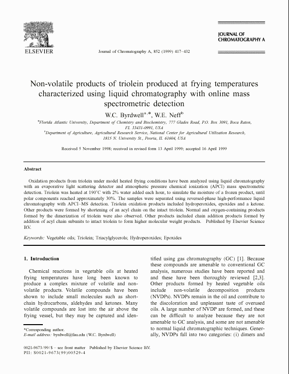 Journal of Chromatography 1 Abstract/Title Page